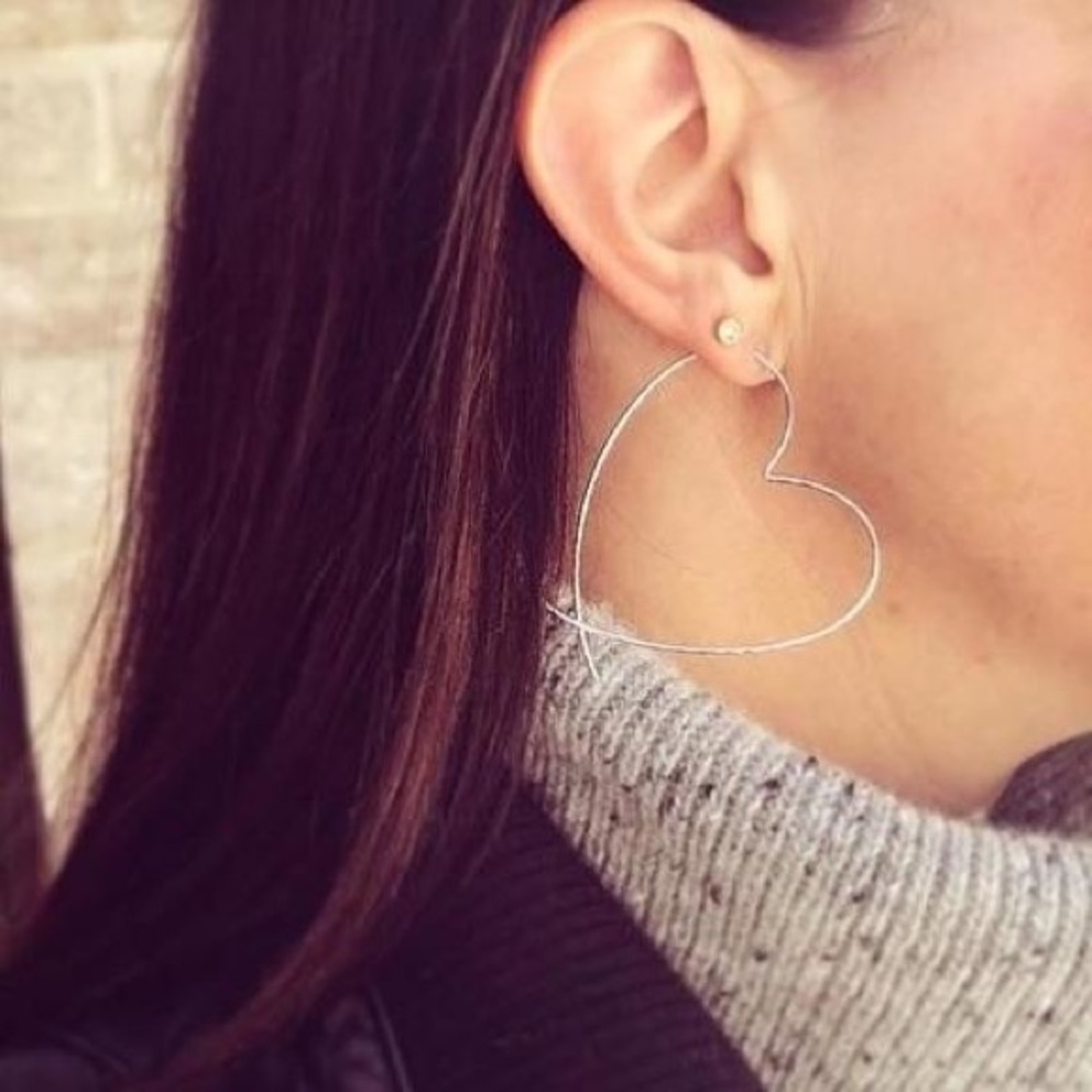 Silver Heart Earrings